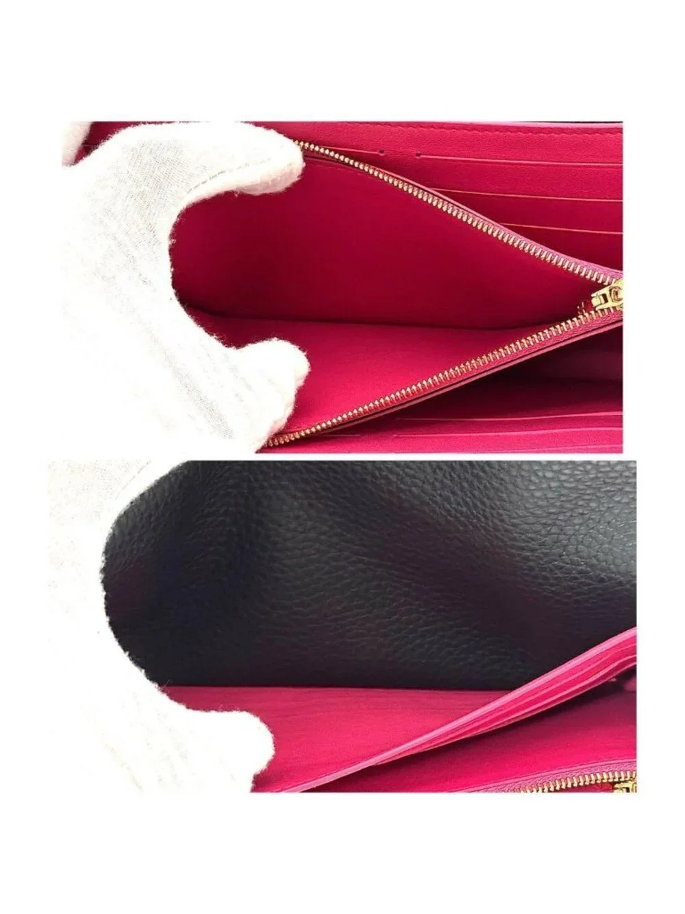 Louis Vuitton Wallet Portefeuille Capucines Black Pink